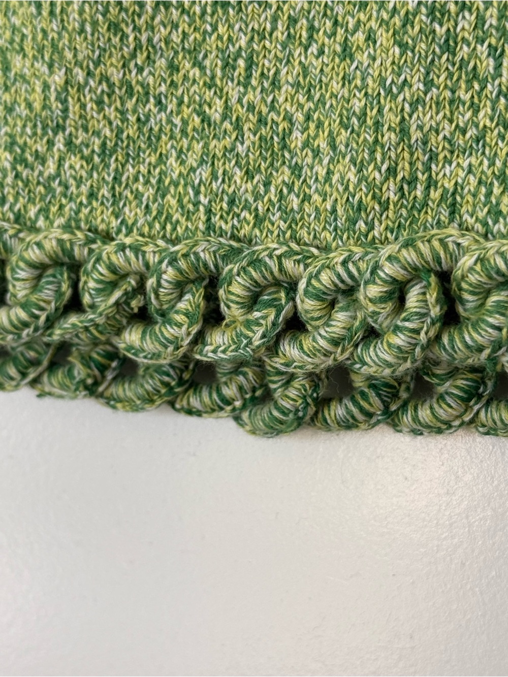 Bottega Veneta Green Tweed Mini Skirt with Braided Hem - Picture 3 of 8